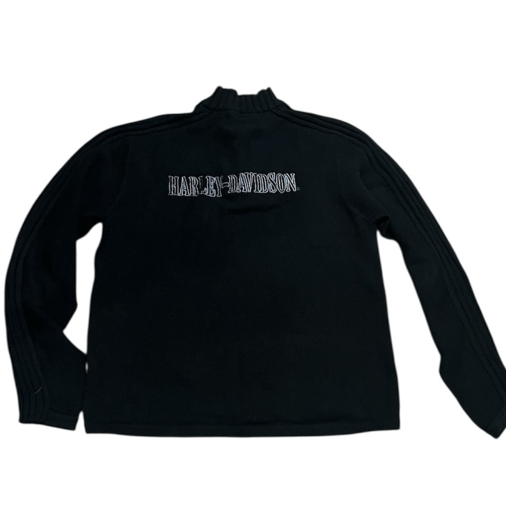 Harley-Davidson Black 1/4 zip embroidered  Harley logo size Large - Picture 2 of 8